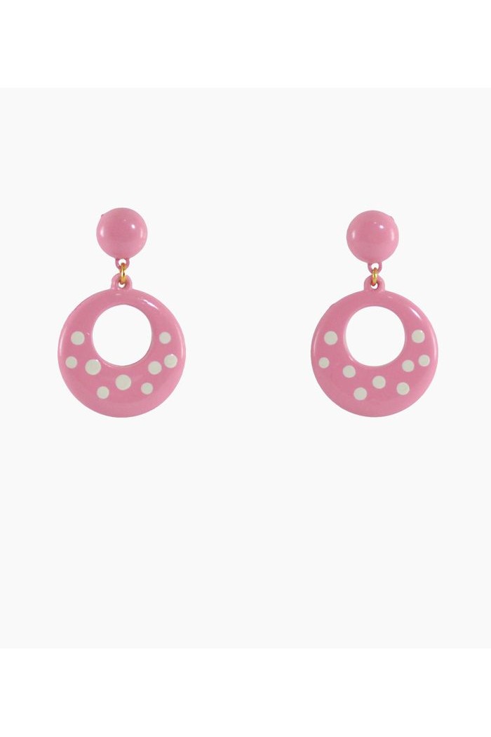 Boucles d'oreilles de flamenco modèle Boucles d'oreilles Flamencos à pois - 4 cm Bleu clair