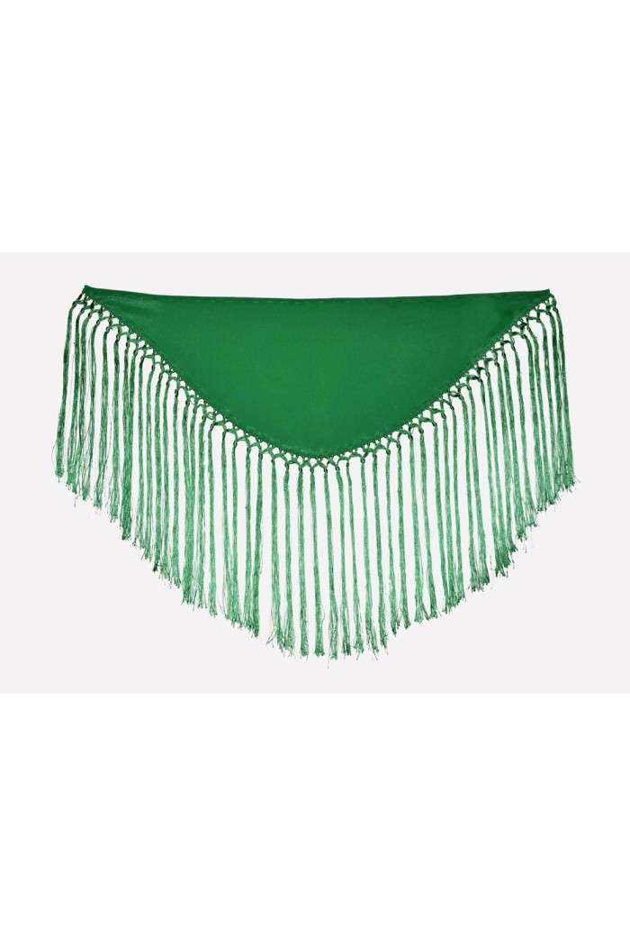 Mantoncillo feria liso/estampado/encaje modelo Mantoncillo niña - Crep (55-60 cm) Verde Andalucia