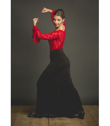 faldas flamencas mujer en stock - Falda Flamenca TAMARA Flamenco - Falda Oliva - Punto elastico