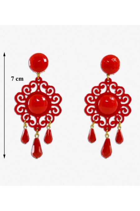 Flamenco earrings model Earrings 36 - Acetate Pistachio