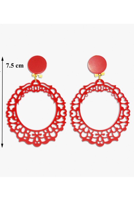 Flamenco earrings model Earrings 02 - Acetate Pistachio