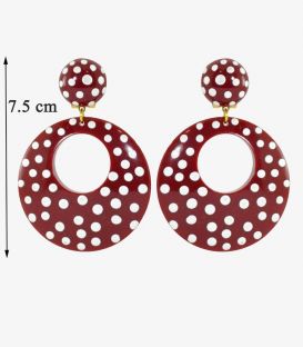 flamenco earrings - - BIG Earrings - Personalized Polka dots