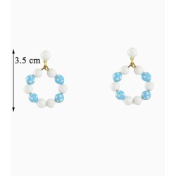 Pendientes de Flamenca modelo Pendientes Diseño 04 - Bola pequeña Turquesa