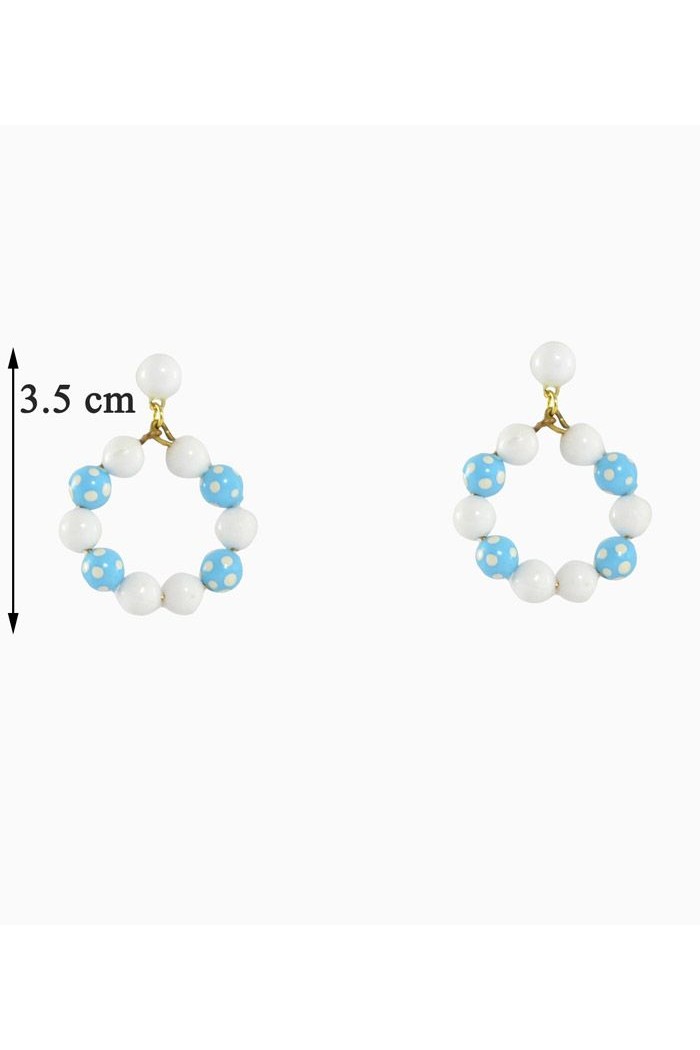  Flamenco earrings model Earrings Design 04 - Small ball Yellow