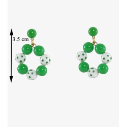 Boucles d'oreilles de flamenco modèle Boucles d'oreilles Design 04 - Balle moyenne Jaune
