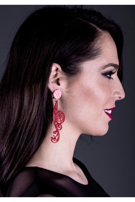 Flamenco earrings model Earrings 19 - Mother-of-pearl Stone Classic Mother-of-pearl