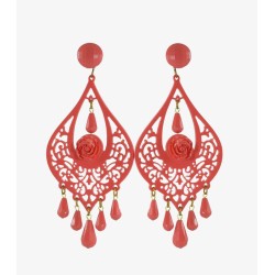 Pendientes de Flamenca modelo Pendientes 38 - Acetato Pistacho