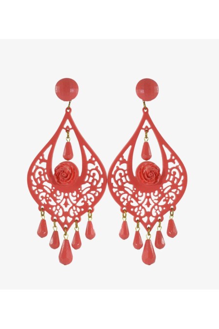 Flamenco earrings model Earrings 38 - Acetate Pistachio
