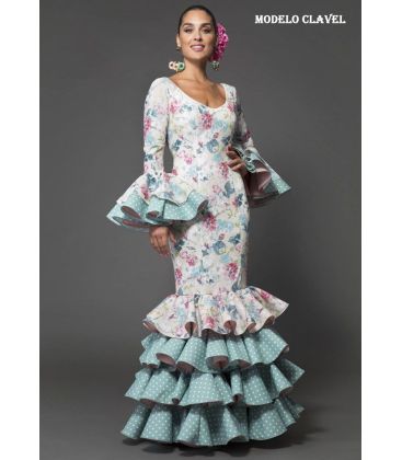 trajes de flamenca 2018 mujer - Aires de Feria - Trajes de gitana Clavel estampado