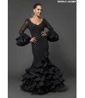 Robe de flamenca Jazmin noir dentelle