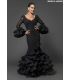 robes de flamenco 2018 femme - Aires de Feria - Robe de flamenca Jazmin noir dentelle