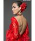trajes de flamenca 2018 mujer - Aires de Feria - Trajes de gitana Jazmin encaje rojo