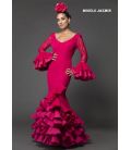 Robe de flamenca Jazmin fuchsia dentelle