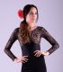 Body flamenco Fandango - lycra y encaje - bodycamiseta flamenca mujer en stock - 