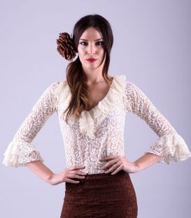 Camisa blusa flamenca encaje TAMARA