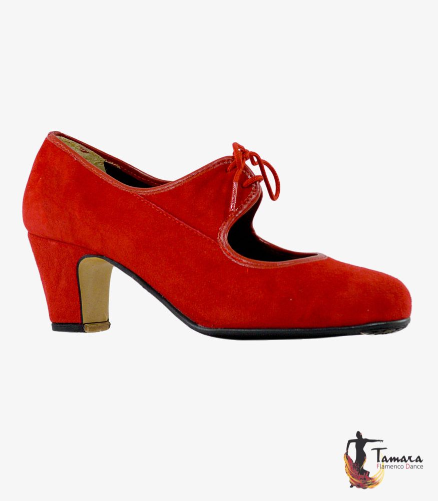 Zapatos de flamenco Semiprofesional Superior TAMARA - Ante Cordones