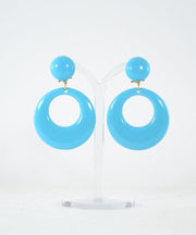 Argollas flamencas - 6 cm Verde Agua