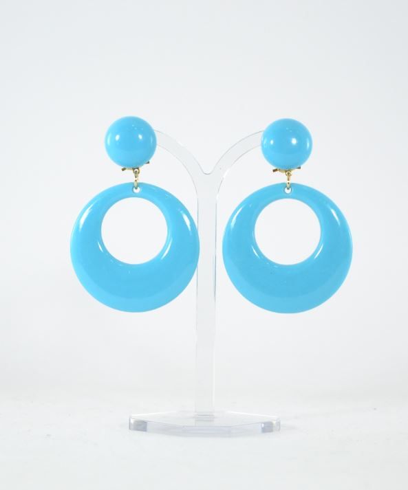 Argollas flamencas - 6 cm Verde Agua