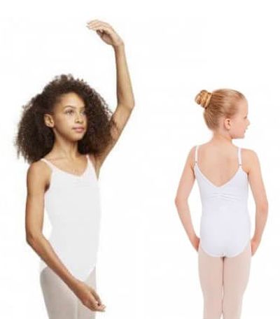 Body con forro niña ballet y danza Capezio TC0052C Blanco 10-12 años