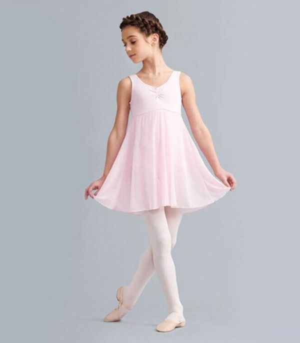 Vestido rosa ballet y danza Capezio Empire 3968C Blanco