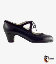Zapatos de flamenco Candor Negro Ancho especial Clásico 5 cm
