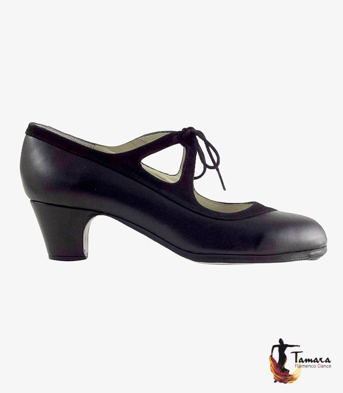 Zapatos de flamenco Candor Negro Ancho especial Clásico 5 cm