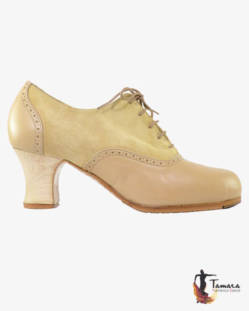 Zapatos de flamenco Garrotin 38.5 Camel Piel y ante
