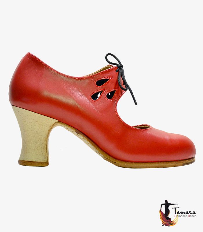 Zapatos de flamenco Fandango Rojo Piel y charol