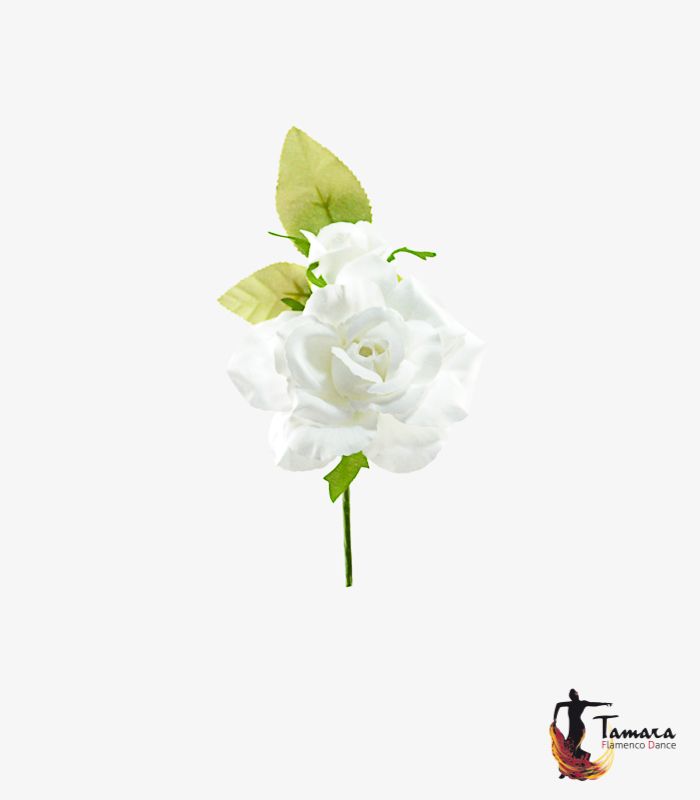 Flor Flamenca Cristina - 8 cm Blanco