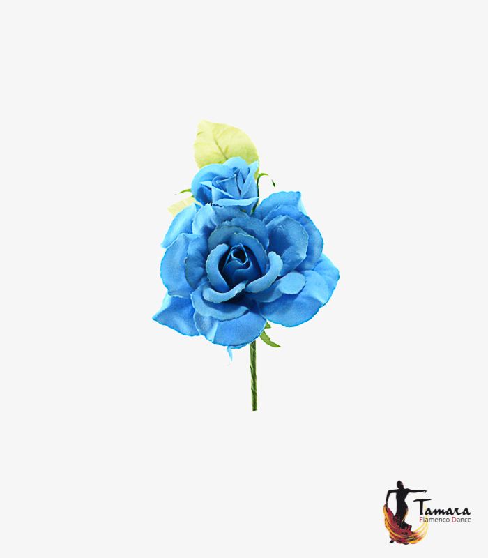 Flor Flamenca Cristina - 8 cm Turquesa