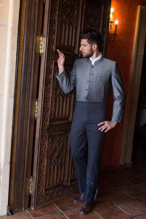 Traje corto campero Alpaca Lana Fina - Hombre Azulón 07