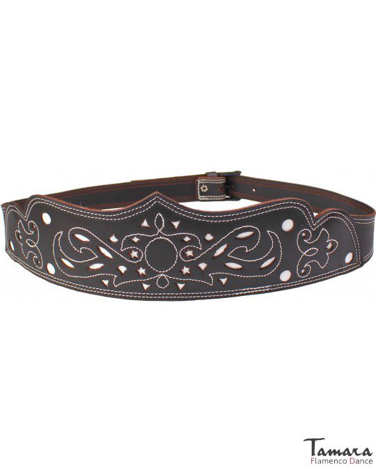 Cinturon cuero campero mujer - Diseño 5 L