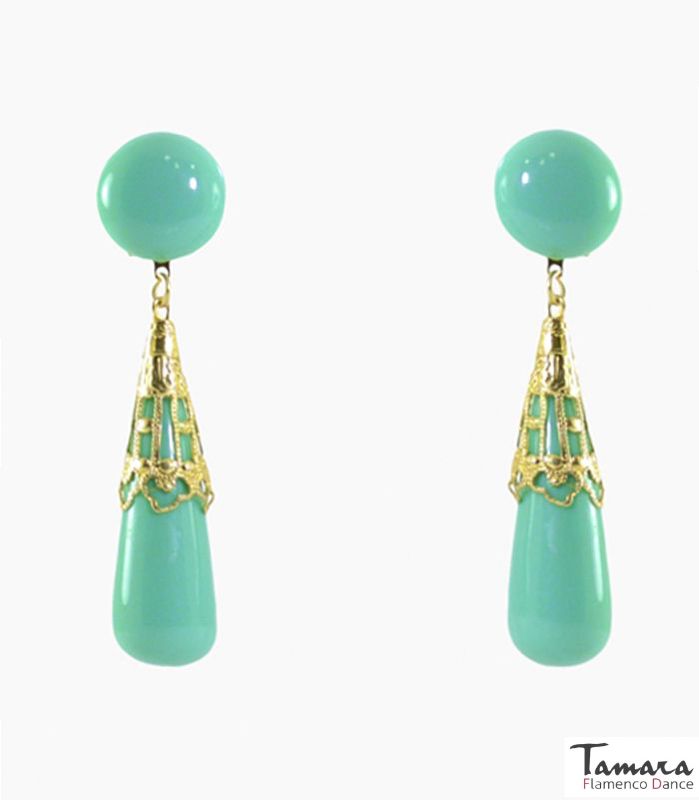 Pendiente Flamenco - Coral labrado