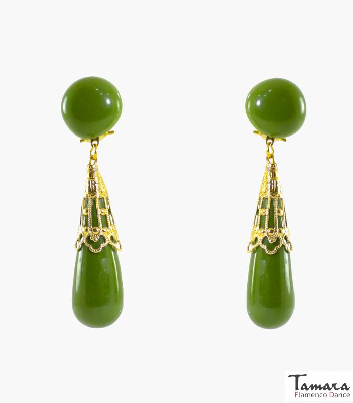 Pendiente Flamenco - Coral labrado