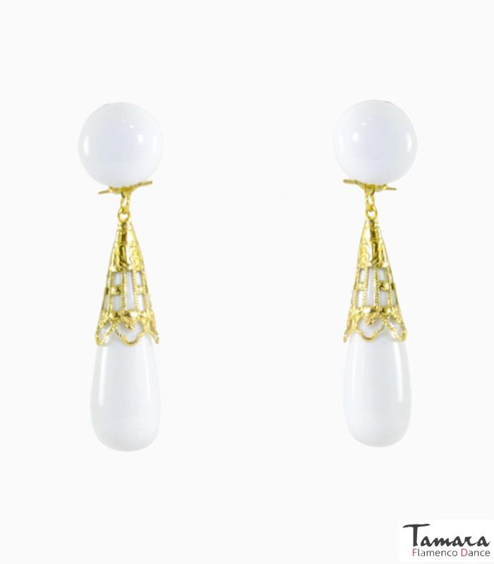 Pendiente Flamenco - Coral labrado