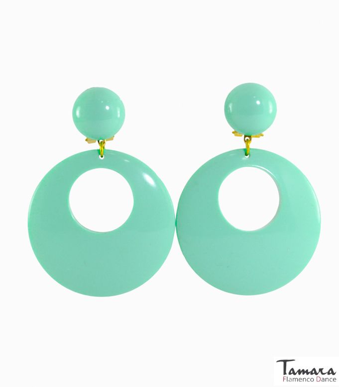 Argollas Flamencas - Pasta Grande Verde Agua