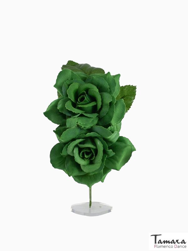 Flores de flamenca Isabel - 8 cm Verde Andalucia