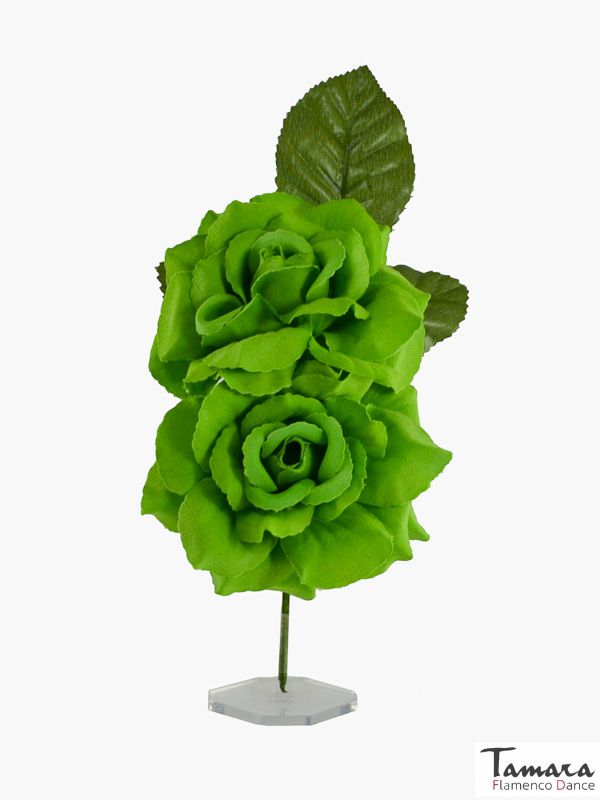 Flores de flamenca Isabel - 8 cm Pistacho