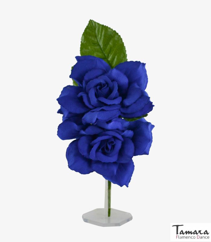Flores de flamenca Isabel - 8 cm Azulina