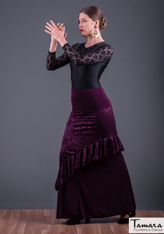 Falda flamenco flamenco Maya - Punto elastico y encaje