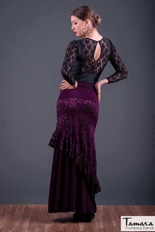 Falda flamenco flamenco Maya - Punto elastico y encaje