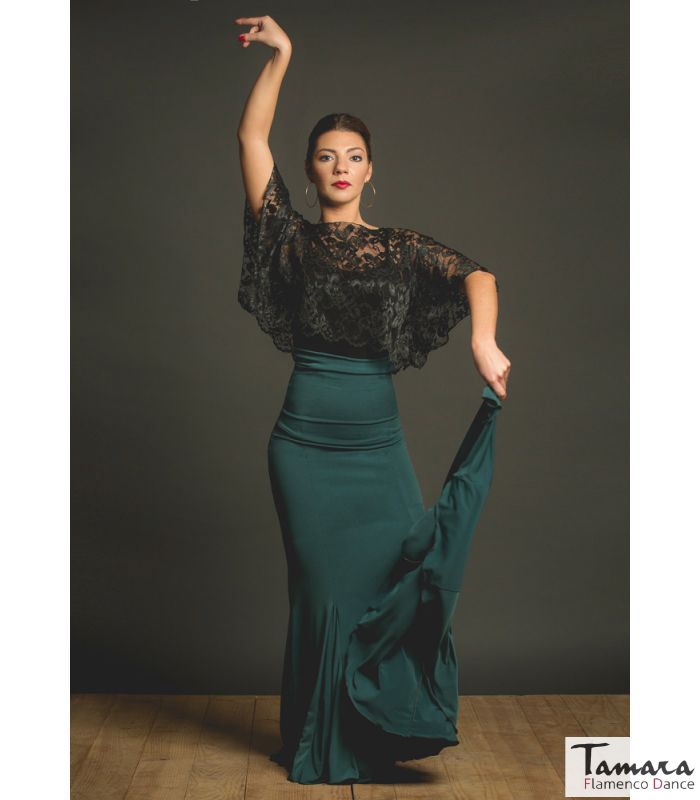 Falda flamenco Oliva Niña - Punto elástico