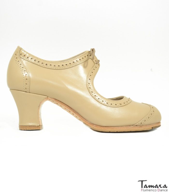 Zapatos de flamenco Bolero Camel Piel