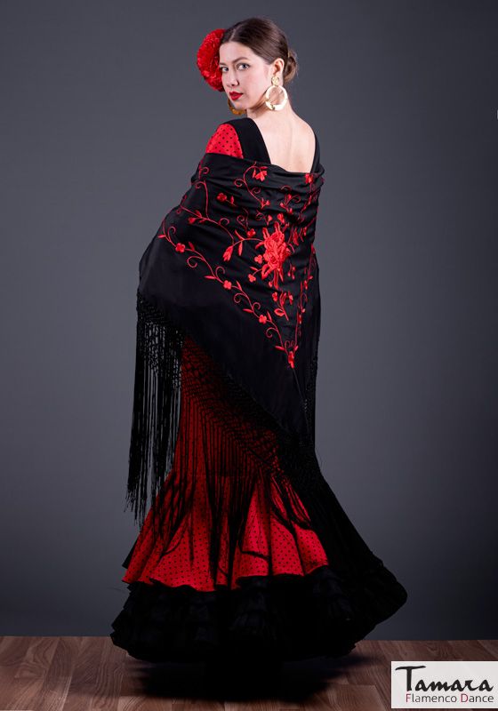 Manton Roma - Bordado Rojo