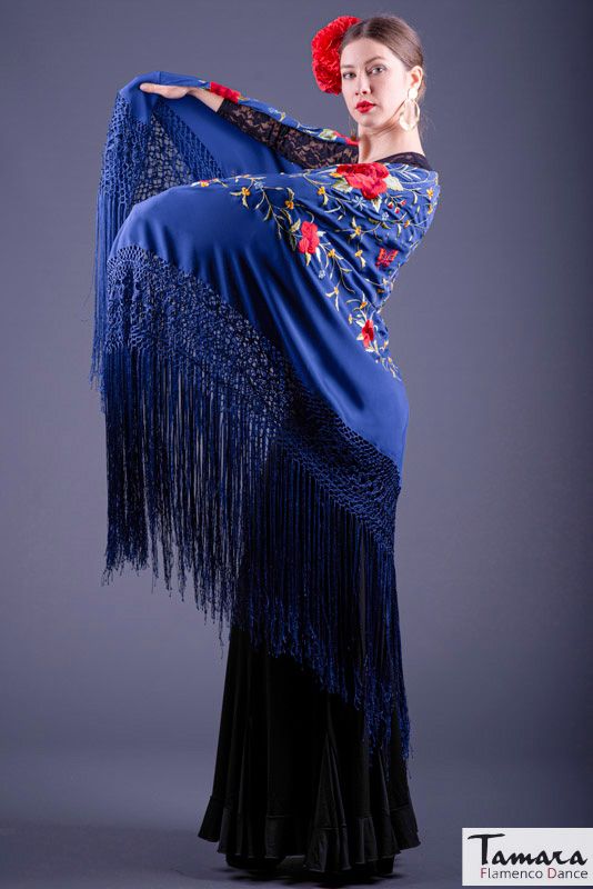 Manton de Manila Primaveral - Bordado Multicolor