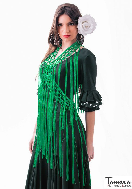 Fleco para baile TAMARA ( 2 metros) Verde Andalucia