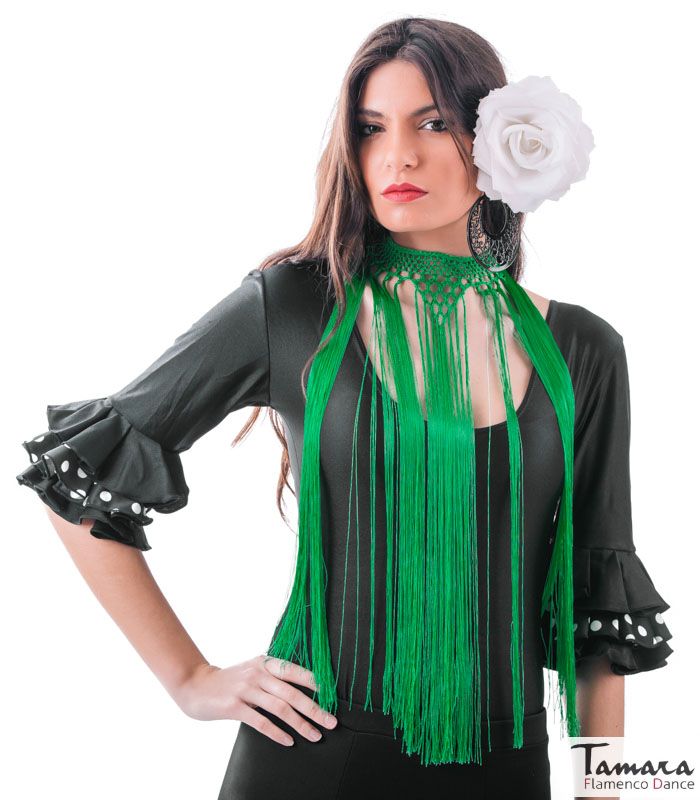 Gargantilla de flecos TAMARA Verde Andalucia