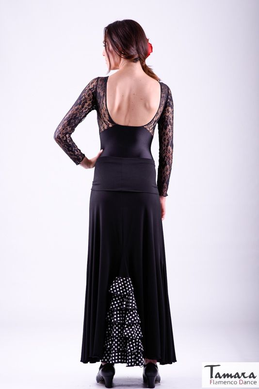 Almería con lunares - Viscosa Negro lunar blanco