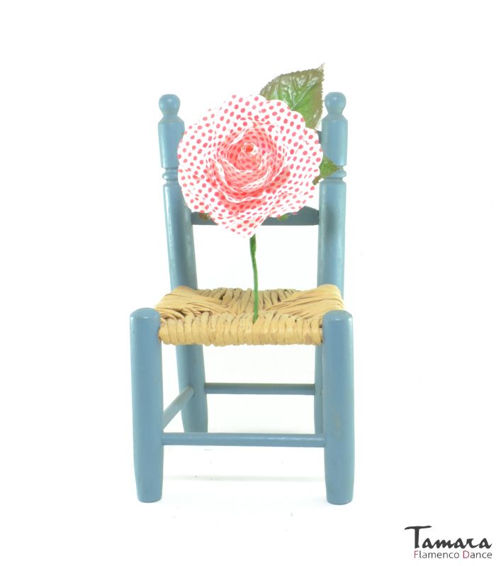 Flor flamenca Lunares - 9 cm Rojo