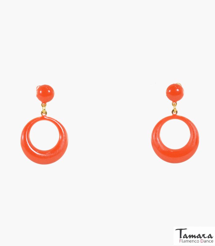 Argolla flamenca - Metal 4.7 cm Naranja